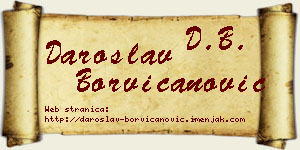 Daroslav Borvičanović vizit kartica